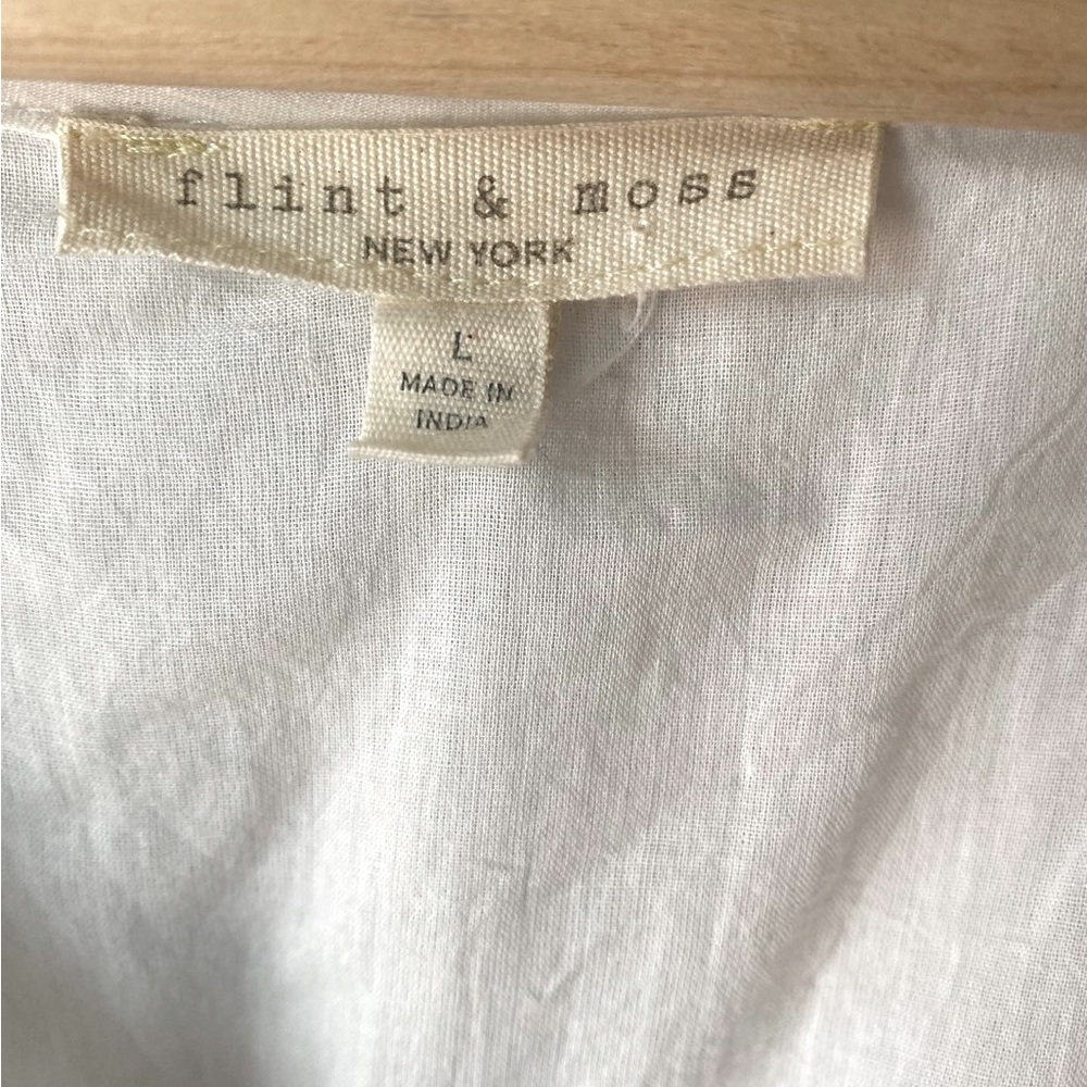 Flint & Moss (Anthropologie) wedding, beach dress Boho hippie size Large white - Picture 4 of 6